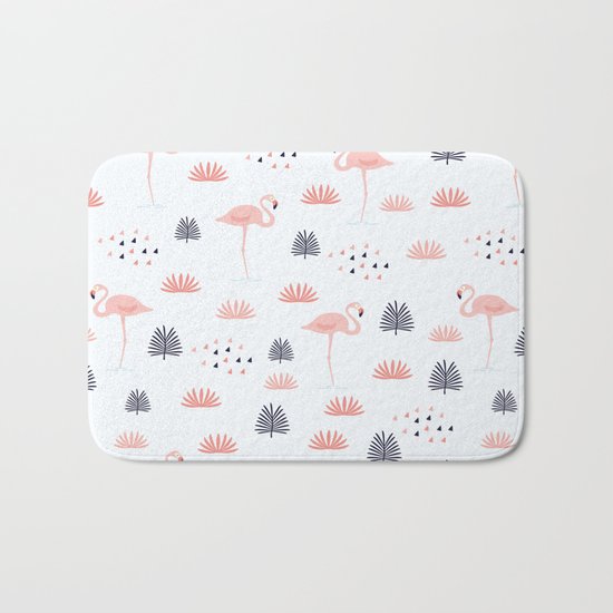 Flamingos Pattern Bath Mat