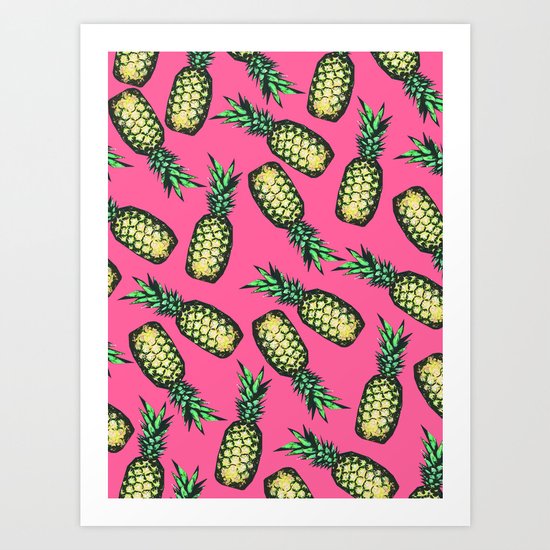 Pineapple Pattern Art Print