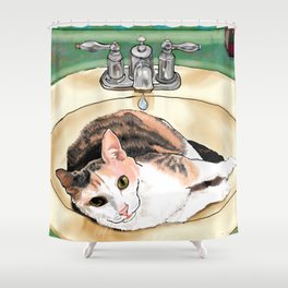 Catrina in the Sink Shower Curtain