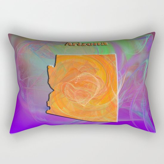 Arizona Map Rectangular Pillow