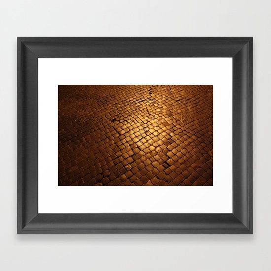paving stone gold Framed Art Print