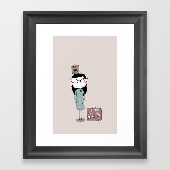 Keep Calm and Travel On Framed Art Print