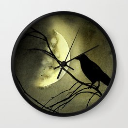 Crow Moon Wall Clock