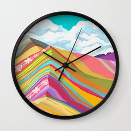 Vinicunca, Rainbow Mountain Wall Clock