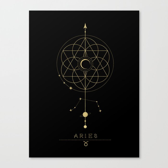 Aries Zodiac Constellation Canvas Print