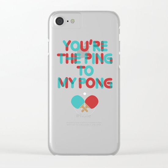 Love is like ping pong Clear iPhone Case