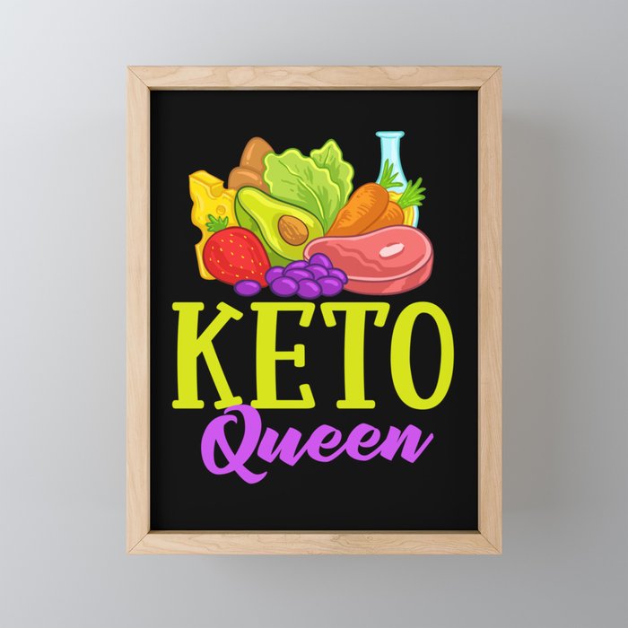 Keto Diet Ketogenic Recipes Snack Bread Framed Mini Art Print