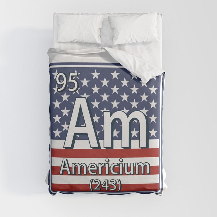 Americium - American Element Flag Duvet Cover