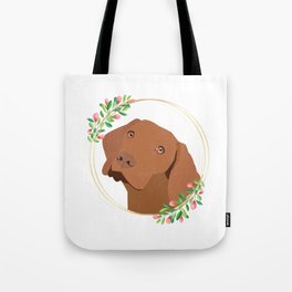 Vizsla Dog Flower Frame Tote Bag