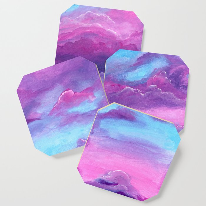 cotton candy clouds Coaster