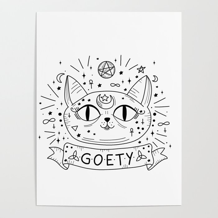Gothic cat Poster