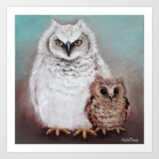 Wol and Weeps - From Owls in the Family - By Farley Mowat Art Print