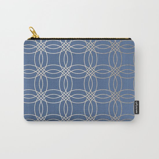 Simply Vintage Link in White Gold Sands and Aegean Blue Carry-All Pouch
