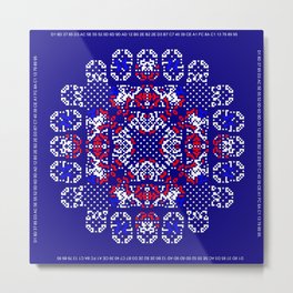 “Snowflakes” series #5 Metal Print | Winter, Mandala, Contemporary, Cool, Smart, Meditation, Mosaic, Fashionable, Computerart, Visualart 