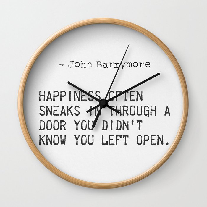 John Barrymore quote Wall Clock