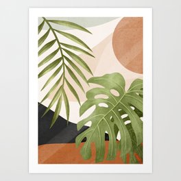Abstract Art Tropical Leaves 21 Art Print
