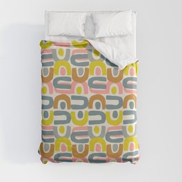Earthy Abstract Shapes Pattern 19 Duvet Cover
