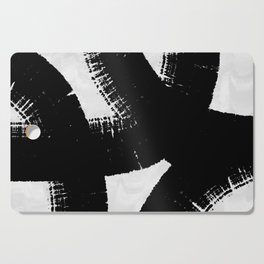 Modern Abstract Black and White No8 Cutting Board