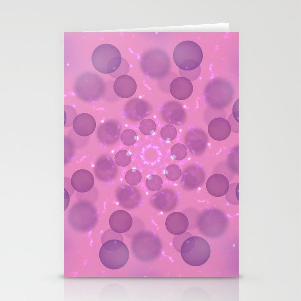 Absrtract pink circles Stationery Cards