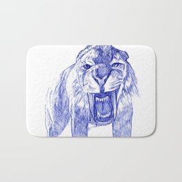 Saber Tooth Tiger. Bath Mat | Landscape, Illustration, Movies & TV, Animal, Curated 