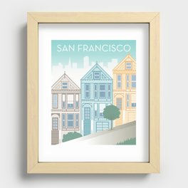 San Francisco: Painted Ladies Recessed Framed Print