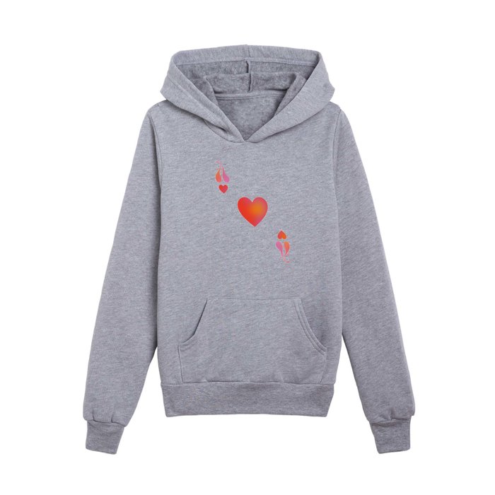 Ace Of Hearts \\  Kids Pullover Hoodie