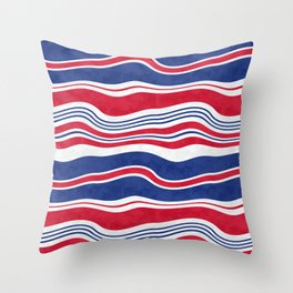 Horizontal wavy stripes.3 Throw Pillow