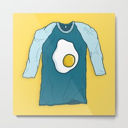 Fried Egg Shirt Metal Print