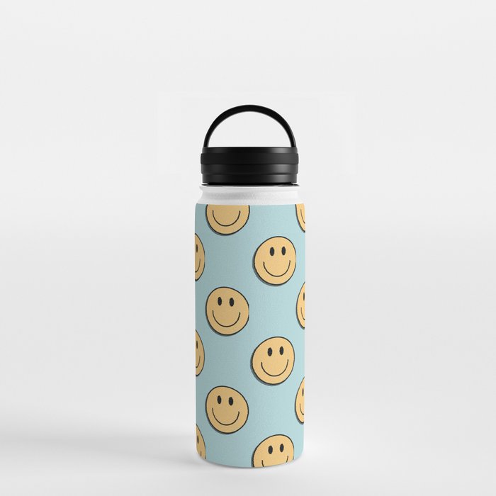 smiley face 90s Water Bottle by quinnhopp