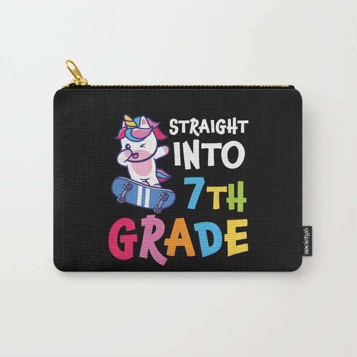 Straight Into 7th Grade Dabbing Unicorn Carry-All Pouch