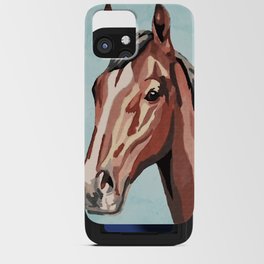 Horse on Blue iPhone Card Case