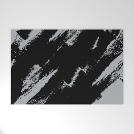 Abstract Charcoal Art Gray Grey Black Welcome Mat