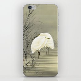 Egrets in Swamp by Ohara Koson iPhone Skin