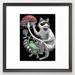 Fraoggy and coon Framed Art Print