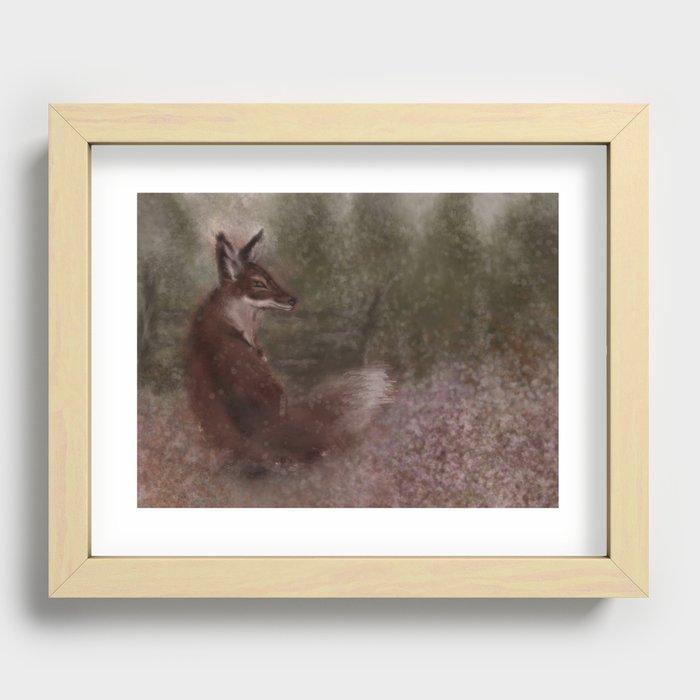 Fox garden Recessed Framed Print