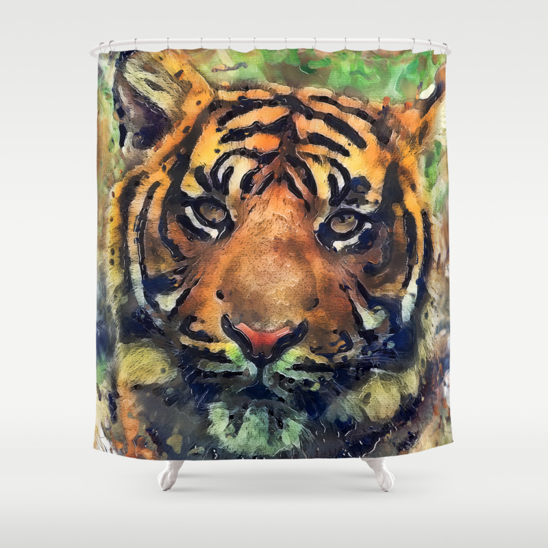 Tiger Shower Curtain By Jbjart Society6