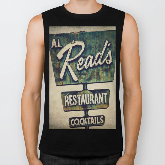 Al Read's Restaurant Vintage Sign Biker Tank
