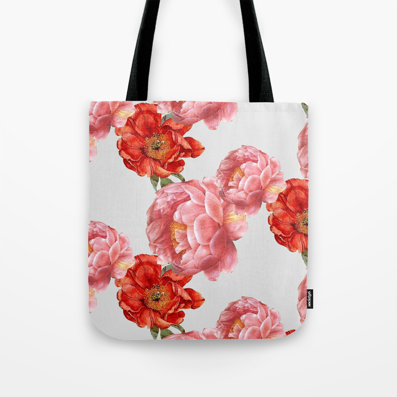 vintage floral tote bag
