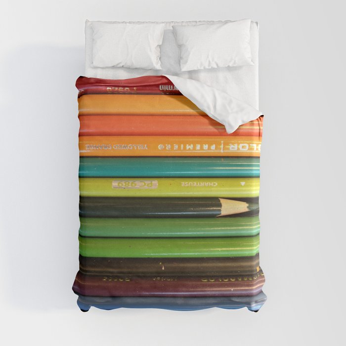 Colored Pencil Paradise Duvet Cover