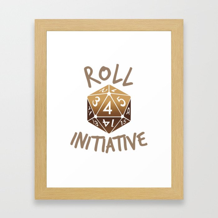 Roll For Initiative Framed Art Print