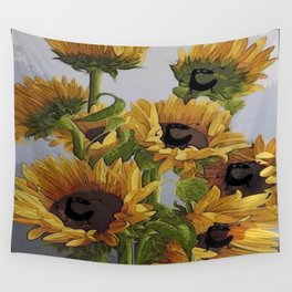 Monsters & Sunflowers Wall Tapestry
