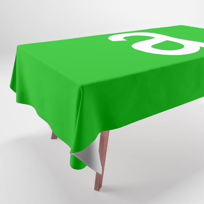 LETTER a (WHITE-GREEN) Tablecloth