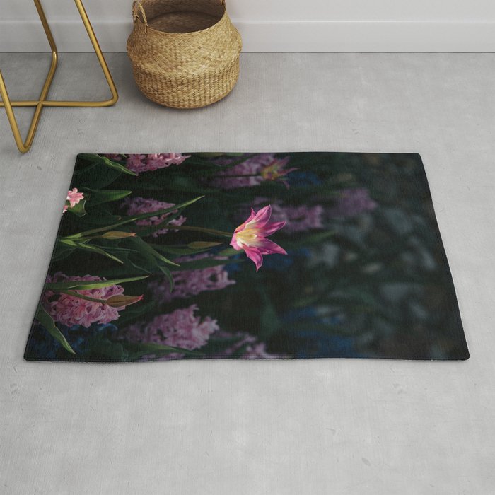 Purple Tulip Amongst Hyacinth Rug