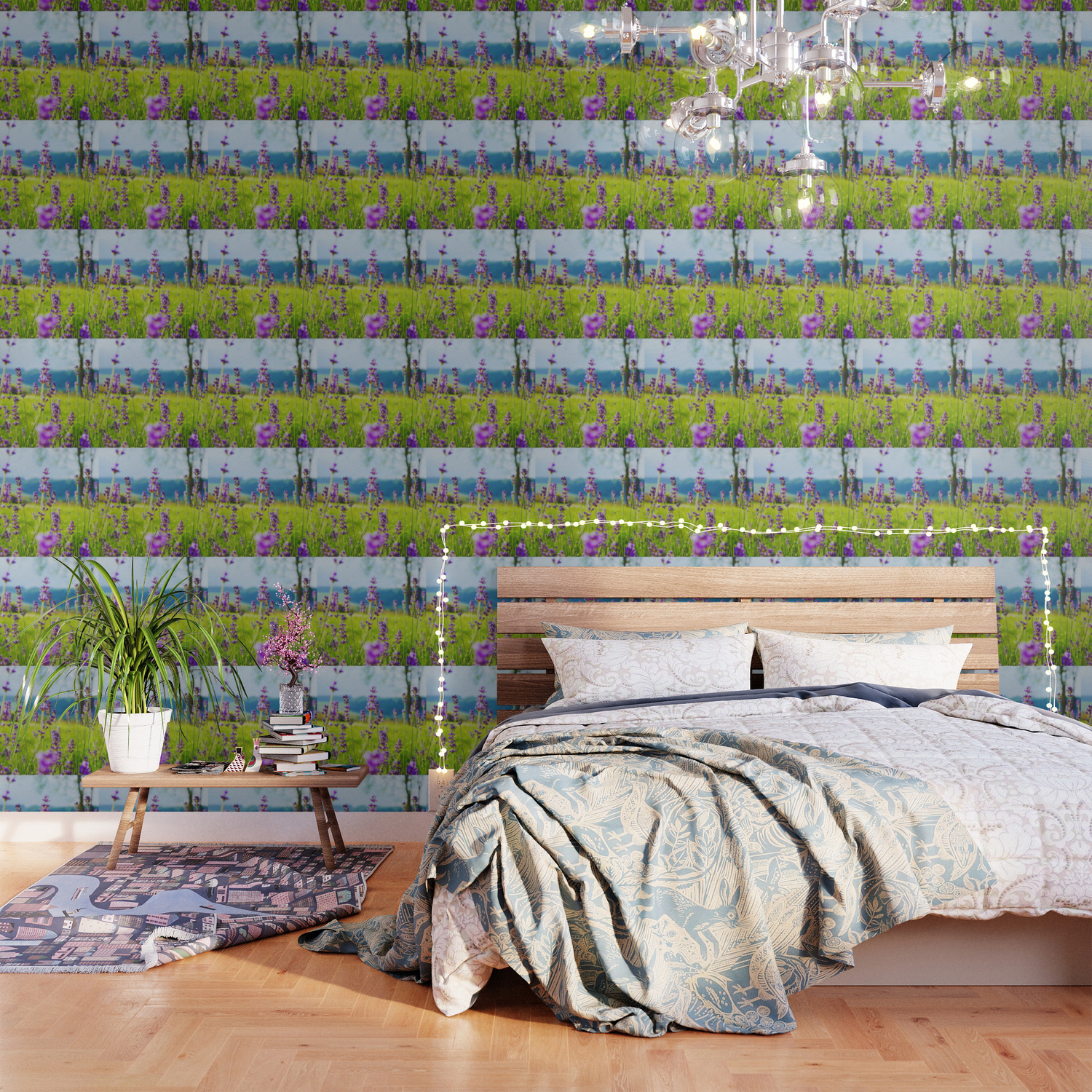 Lavender Flower Garden Color Wallpaper By Nocolordesigns Society6