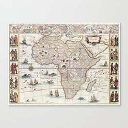 Africæ Nova Descriptio  Canvas Print