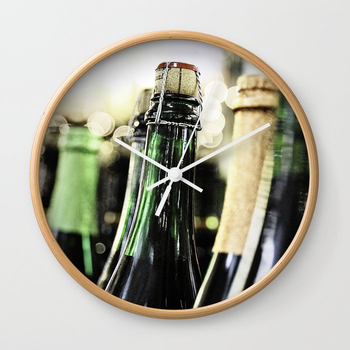 Bottles of the bubbly Wall Clock