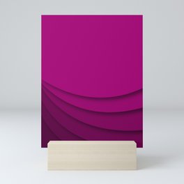 Pink Color Gradient Layer Papercut Design Mini Art Print