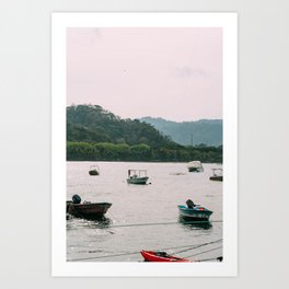 Boats in the Bay of Tambor Art Print