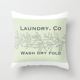 Elegant Leaves - Laundry. Co  Throw Pillow