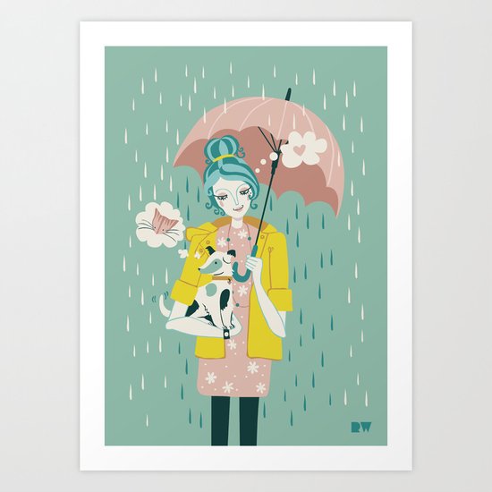 Walking the Dog Art Print